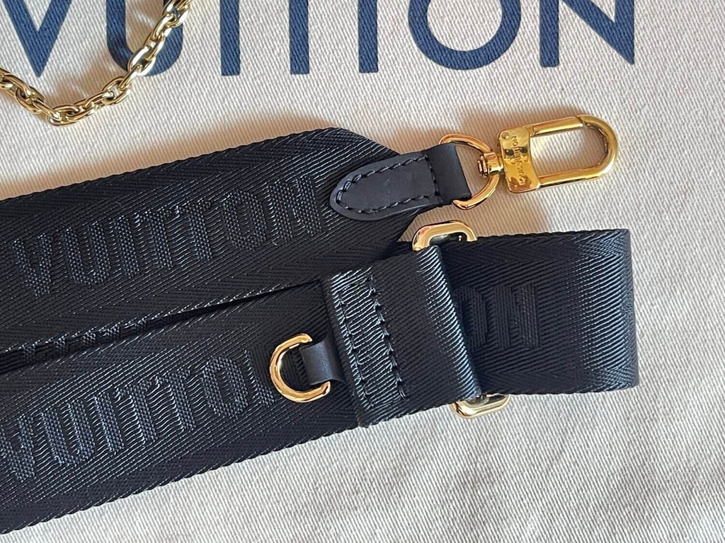 Petite malle souple cloth handbag Louis Vuitton Black in Cloth