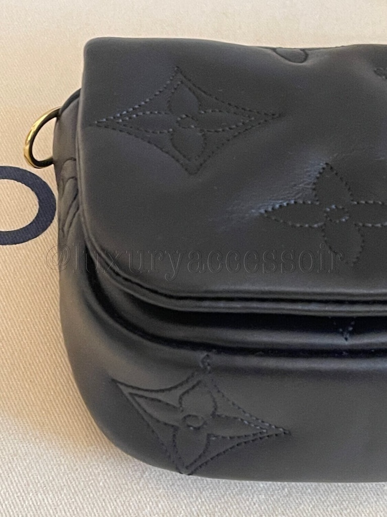 Túi LV Wallet On Strap Bubblegram Chain Bag đen calfskin best quality