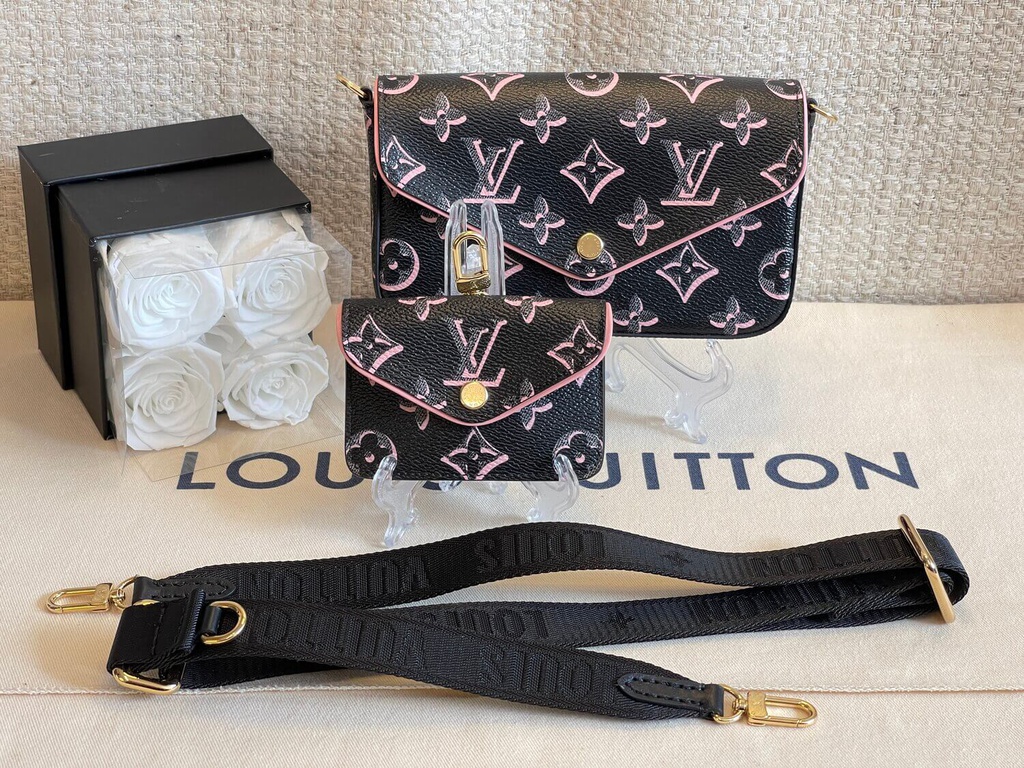 Louis Vuitton F√âLICIE Strap & Go, Black, One Size