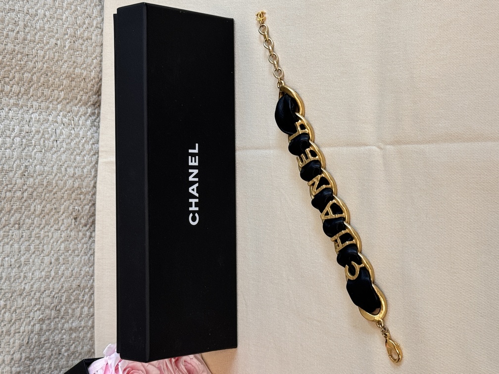 Armband CHANEL schwarz / gold