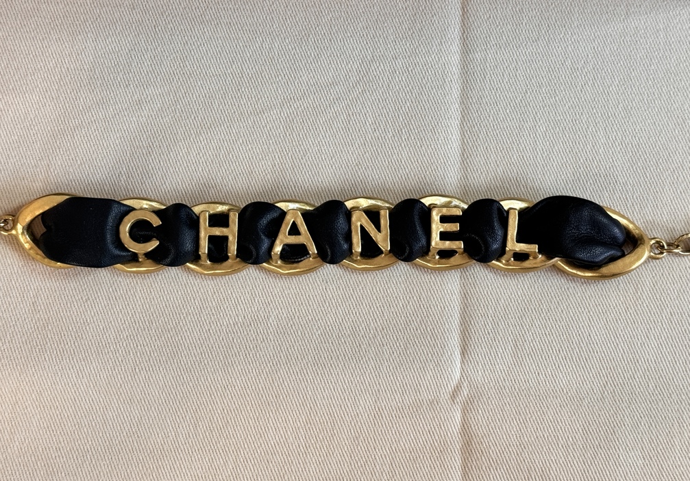 Armband CHANEL schwarz / gold