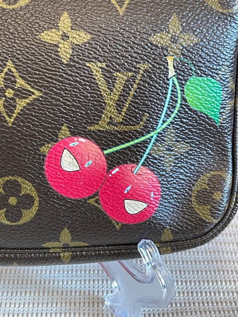 LOUIS VUITTON Monogram Cherry Cherries Pochette Accessoires Pouch Purse