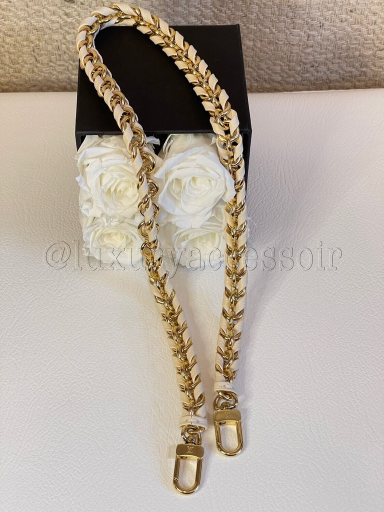 shoulder strap gold/cream