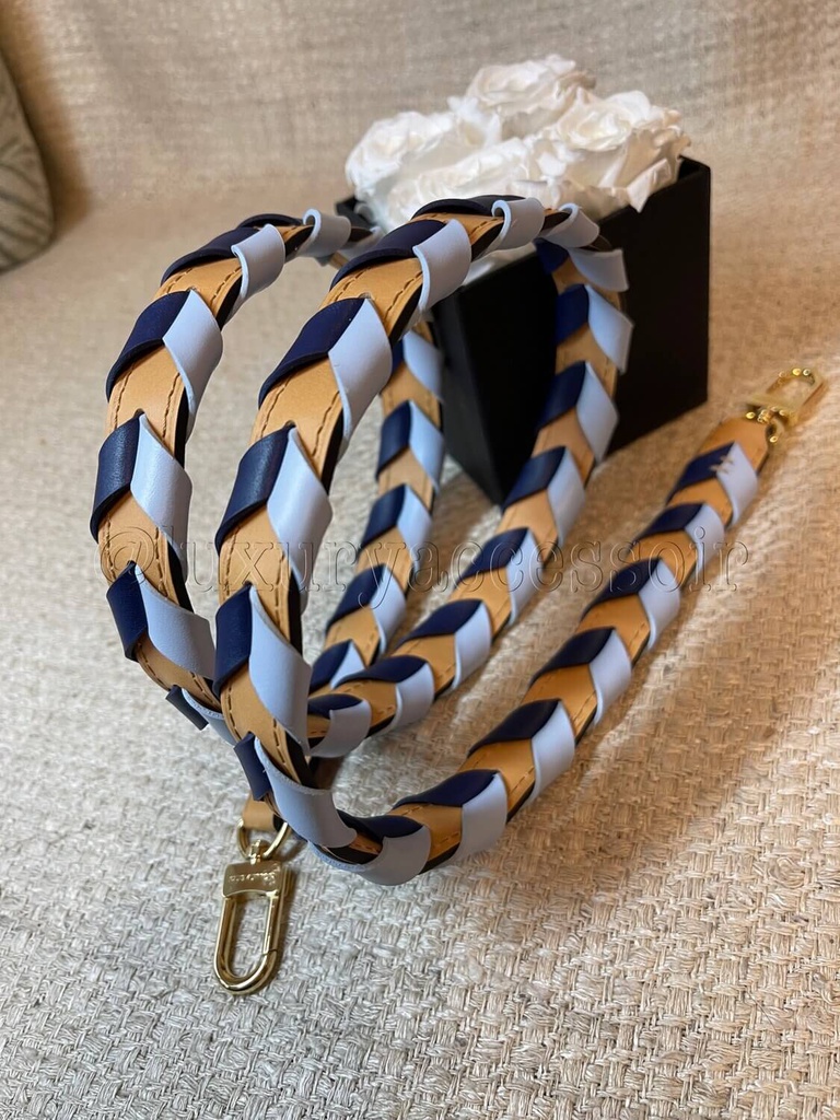 Bandouliere strap braided blue