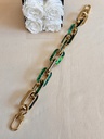 chain strap golden &amp; green