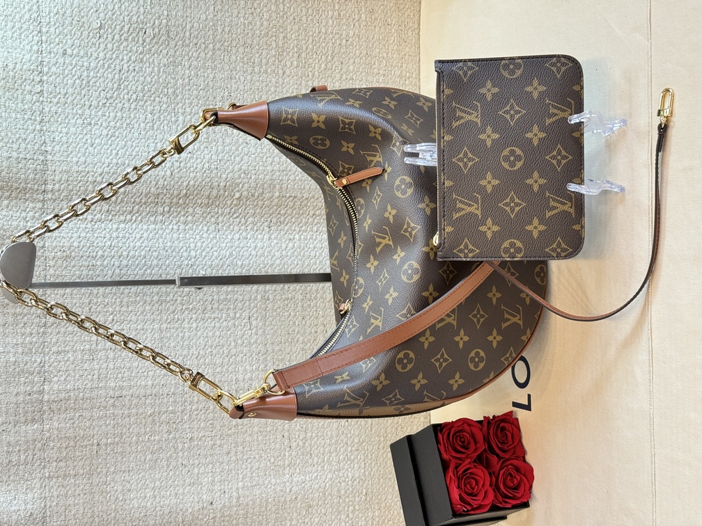 100% Original Louis Vuitton Loop Hobo Monogram Reverse